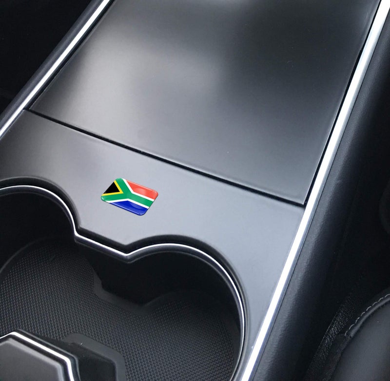 SkinoEu 2 x 3D Domed Silicone Stickers South Africa African Country National Flag 100% Waterproof & UV Protected Decals Car Motorcycle F 76 - Image 3